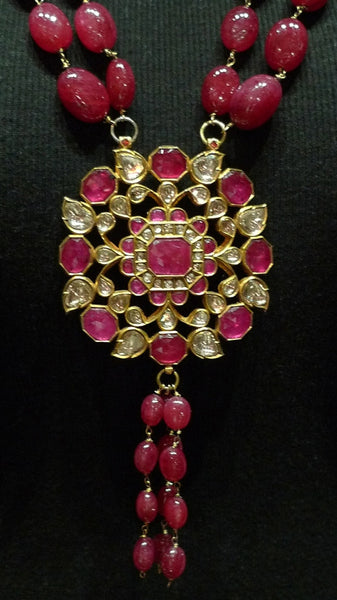 Amrapali Estate Indian 22K Yellow Gold,Ruby, and Diamond Necklace