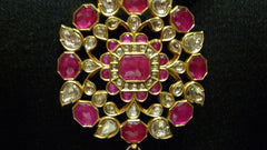 Amrapali Estate Indian 22K Yellow Gold,Ruby, and Diamond Necklace