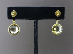 Susan Gordon Smoky Quartz Earrings 22k Yellow Gold