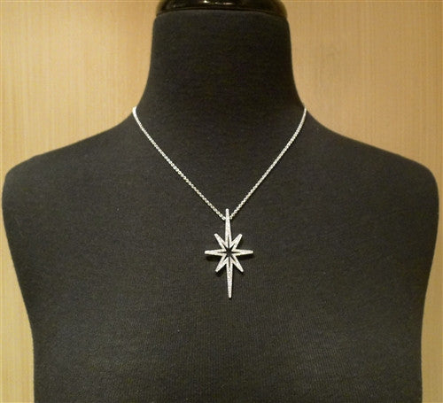 Ron Hami 18K White Gold and Diamond Star Necklace