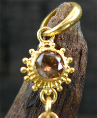 Kimarie Fresh Water Pearl and Cognac Diamond Pendant in 22K Yellow Gold
