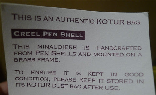 Kotur Creel Pen Shell Minaudiere Handbag
