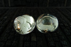 Patricia Von Musulin "Baroque Fantasy" Lucite and Silver Clip Earrings