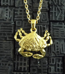 Robert Goossens Gold Vermeil  18" Cancer Zodiac Charm  Necklace