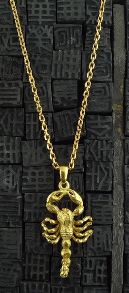 Robert Goossens Gold-Plate 18" Scorpio Zodiac Necklace