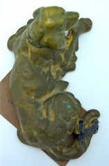 Gold Patinated Brass Miniature Dog