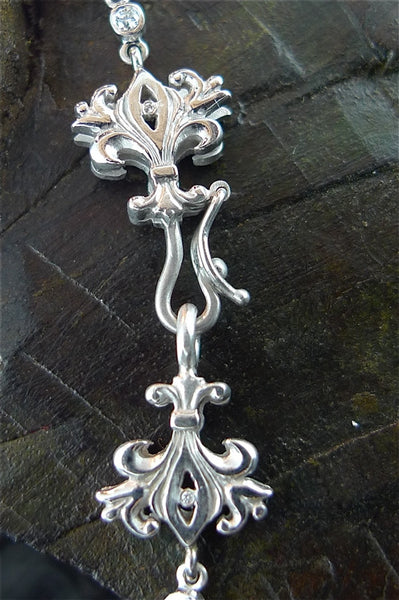 Jamie Wolf 18K White Gold Flower Diamond Bracelet