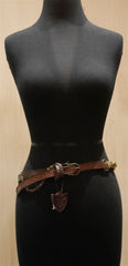 Hollywood Trading Company Brown Metal Belt