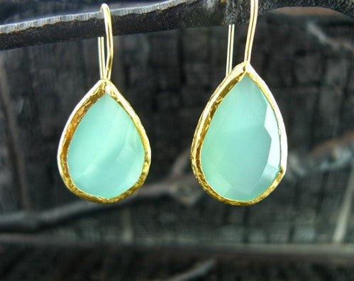Coralia Leets Yellow Gold Filled Apatite Quartz Earring