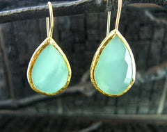 Coralia Leets Yellow Gold Filled Apatite Quartz Earring