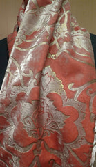 Corem Rose Venetian Silk Velvet Hand Painted Scarf with Tassels