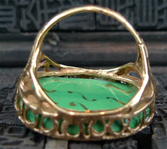 Antique Venetian Glass Intaglio Ring of Narcissus