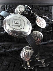 Vintage Navajo Tribe Mini Concha Belt in Sterling Silver