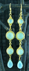 Becky Kelso 18 K Yellow Gold and Calcite Drop Earrings