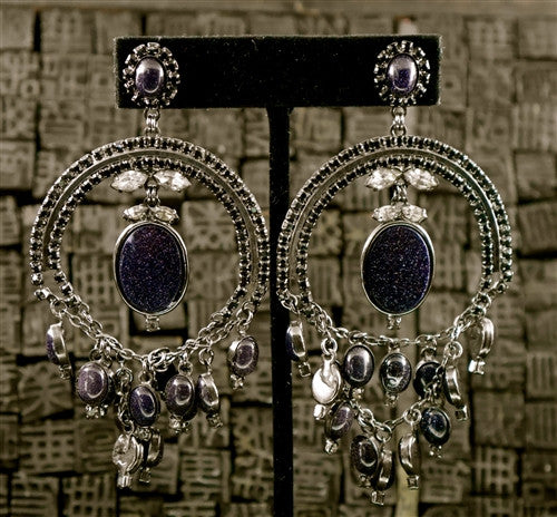 Erickson Beamon Purple Reign Earrings