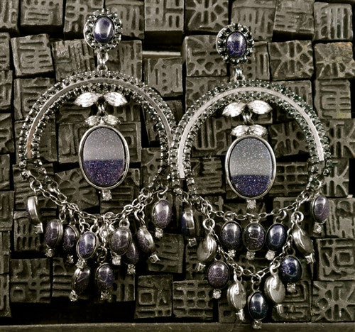 Erickson Beamon Purple Reign Earrings