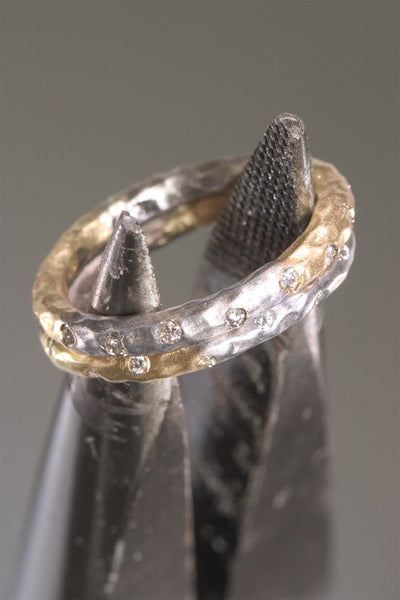 Pamela Froman 18k Harlequin Diamond Sparkle Ring