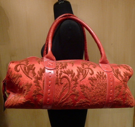 Malini Murjani Red Brocade Paris Train Tote