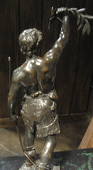Vainqueur, French Bronze Sculpture by Eugene Marioton