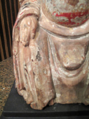 Antique 18th Century Chinese Carved Wooden Buddha Figure - One of a Kind