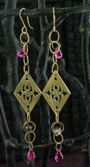 Kamofie 14K Yellow Gold and  Pink Tourmaline Earrings