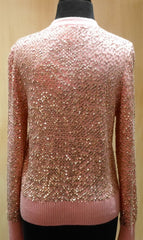 Cake Couture 6 Sequin Rose Button Up Long Sleeve Cardigan Sweater