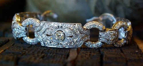 Estate Diamond and Platinum Bracelet