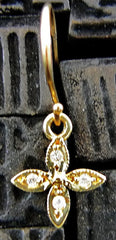 Kamofie Small Diamond Earrings in 14K Yellow Gold