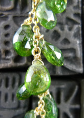 Emily and Ashly "Greenbeads" Green Tourmaline and 14K Yellow Gold Filled Earrings
