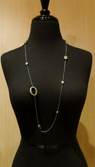 Yossi Harari Libra Wrap Oxidized Gilver 24K Gold Necklace