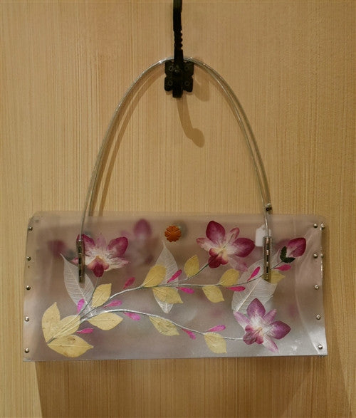 Nini Ong Clear Flower Printed Shoulder Handbag