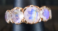 Nava Zahavi Rainbow Moonstone Ring in 14K Rose Gold