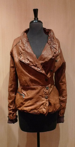 Giorgio Brato Saddle Rust Leather Jacket