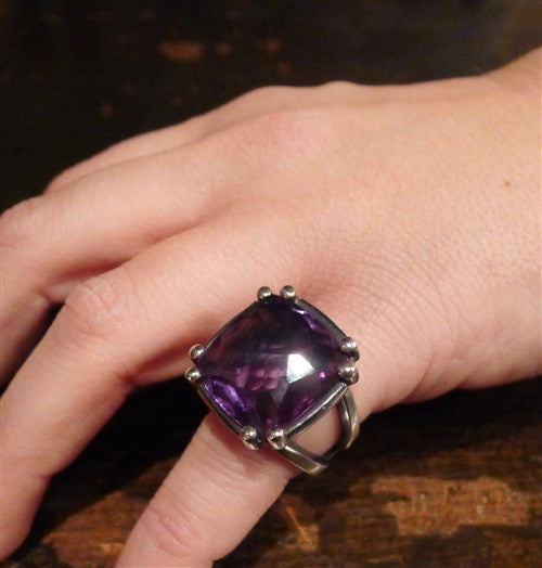 Marissa Perry Amethyst Ring in Sterling Silver