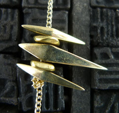Wendy Nichol Sterling SIlver and Brass Sun Spike Necklace