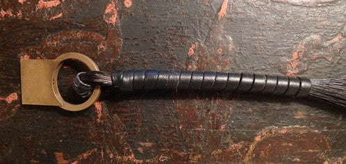 Wendy Nichol Black Horsehair and Brass Key Chain