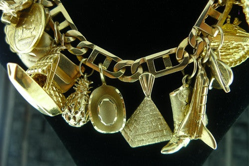 Estate 14K Gold Charm Bracelet