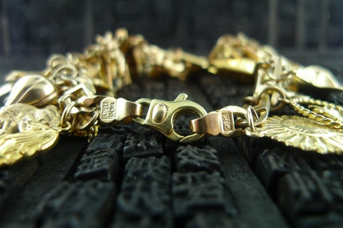 Estate 14K Yellow Gold Charm Bracelet