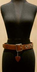 Hollywood Trading Company Brown Stud Belt