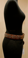 Hollywood Trading Company Brown Stud Belt