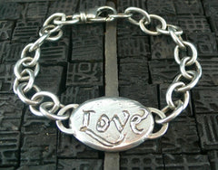 Kamofie Sterling Silver "Love Bird" Link Bracelet