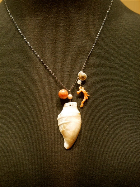 Space Mermaid Seashell Necklace