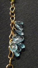 Colette Steckel Multi Semi Precious Stone Lariat 18K Yellow Gold Necklace