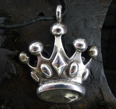 King Baby Sterling Silver Crown Pendant Necklace