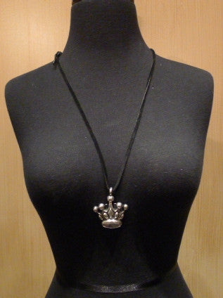 King Baby Sterling Silver Crown Pendant Necklace