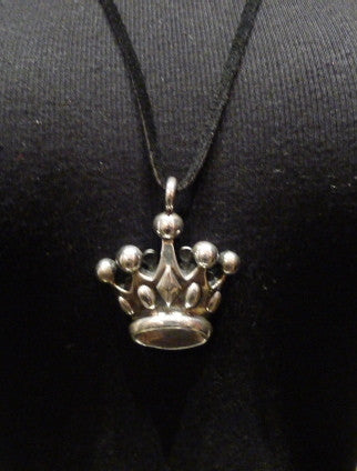 King Baby Sterling Silver Crown Pendant Necklace