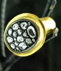 Yossi Harari 24K Yellow Gold "Sara" Ring with Rosecut Diamonds