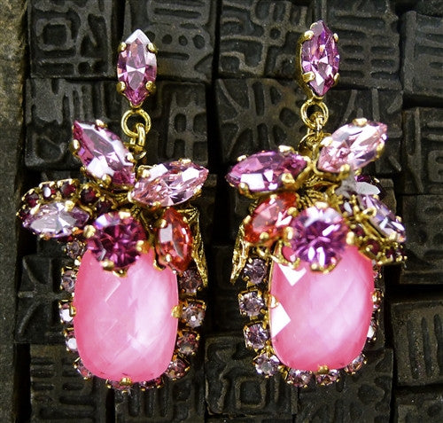 Erickson Beamon Bosa Nova Earrings - Pink Custom