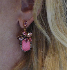 Erickson Beamon Bosa Nova Earrings - Pink Custom