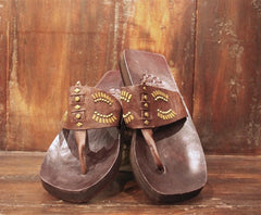 Calleen Cordero Maite Foam Brown Studded Sandal